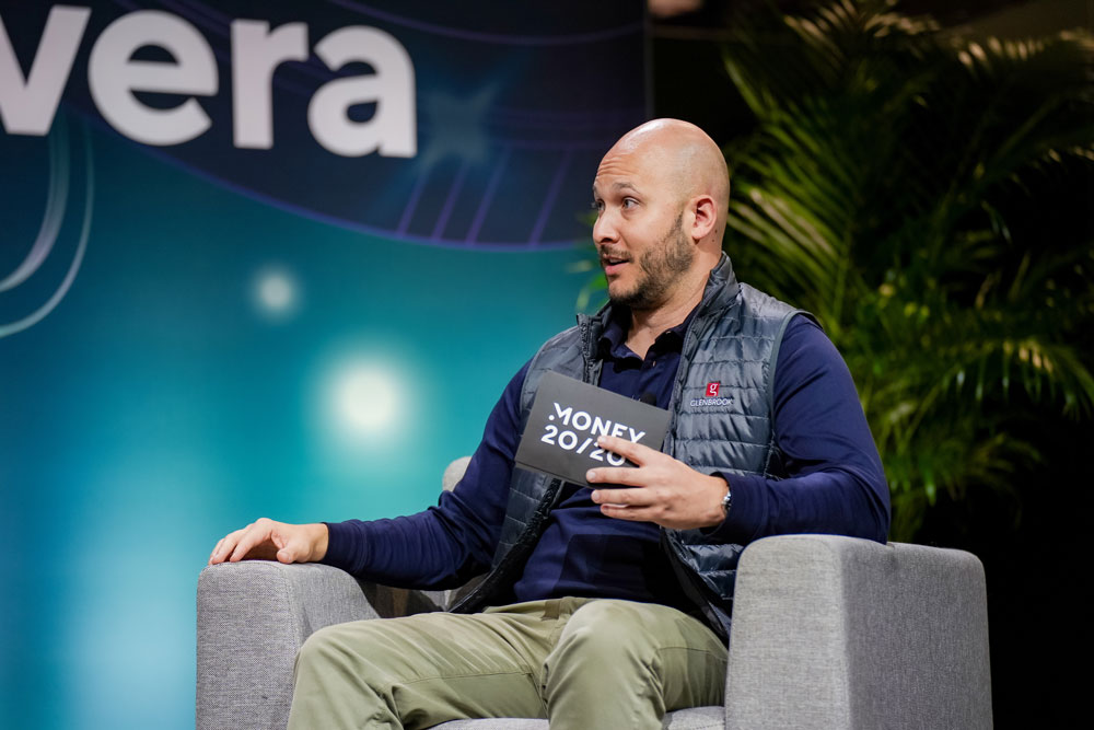 Drew at Money 2020 conference
